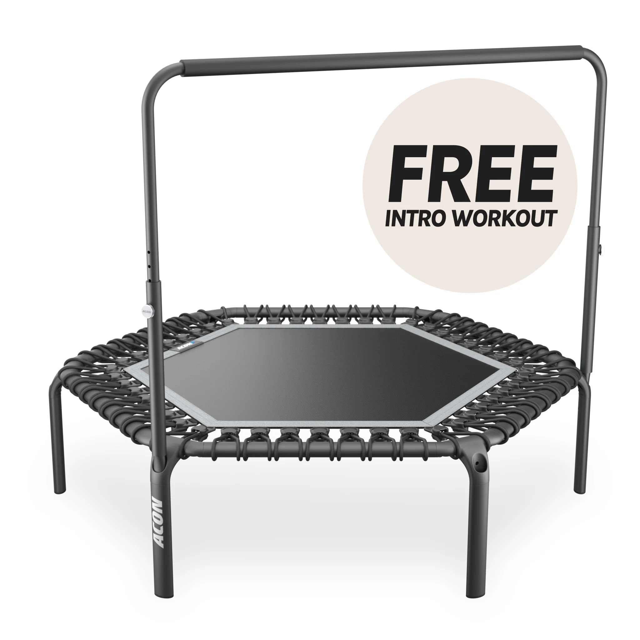 ACON Fit 55in Hexagon Rebounder Fitness Trampoline with Balance Handlebar - Image 7