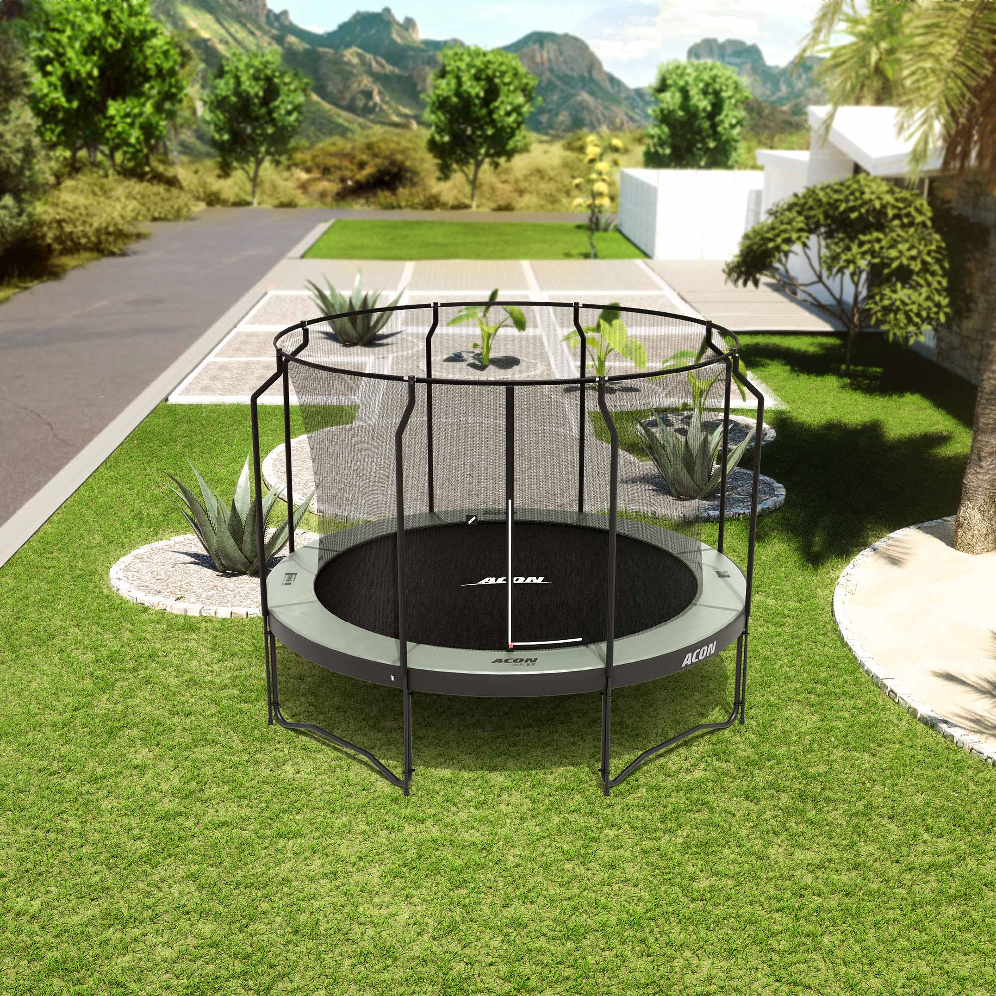 ACON Air 12ft Round Trampoline with Premium Net and Ladder - Image 3