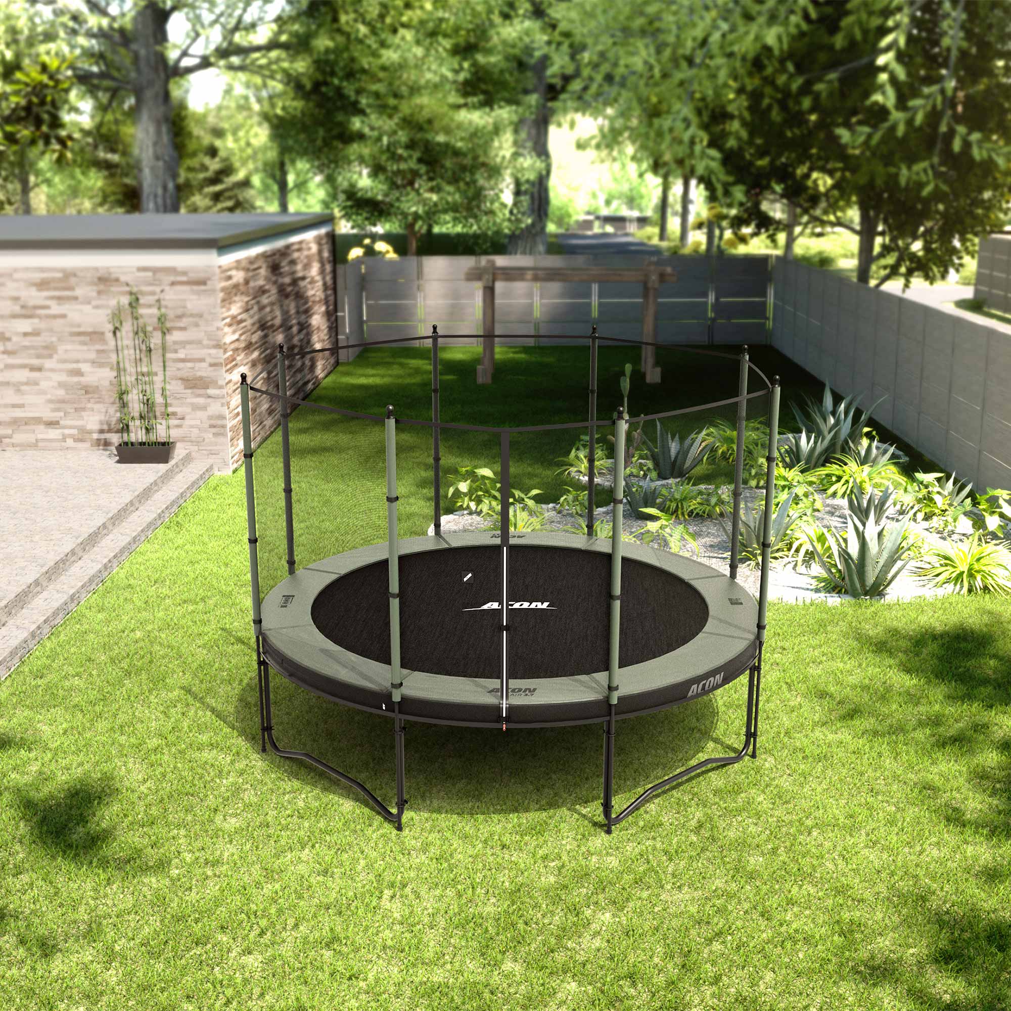 ACON Air 12ft Round Trampoline with Standard Net and Ladder - Image 3