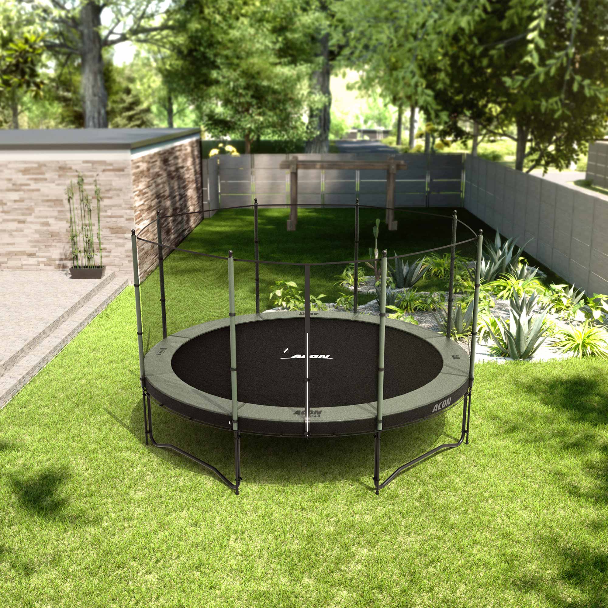ACON Air 14ft Round Trampoline with Standard Net and Ladder - Image 3